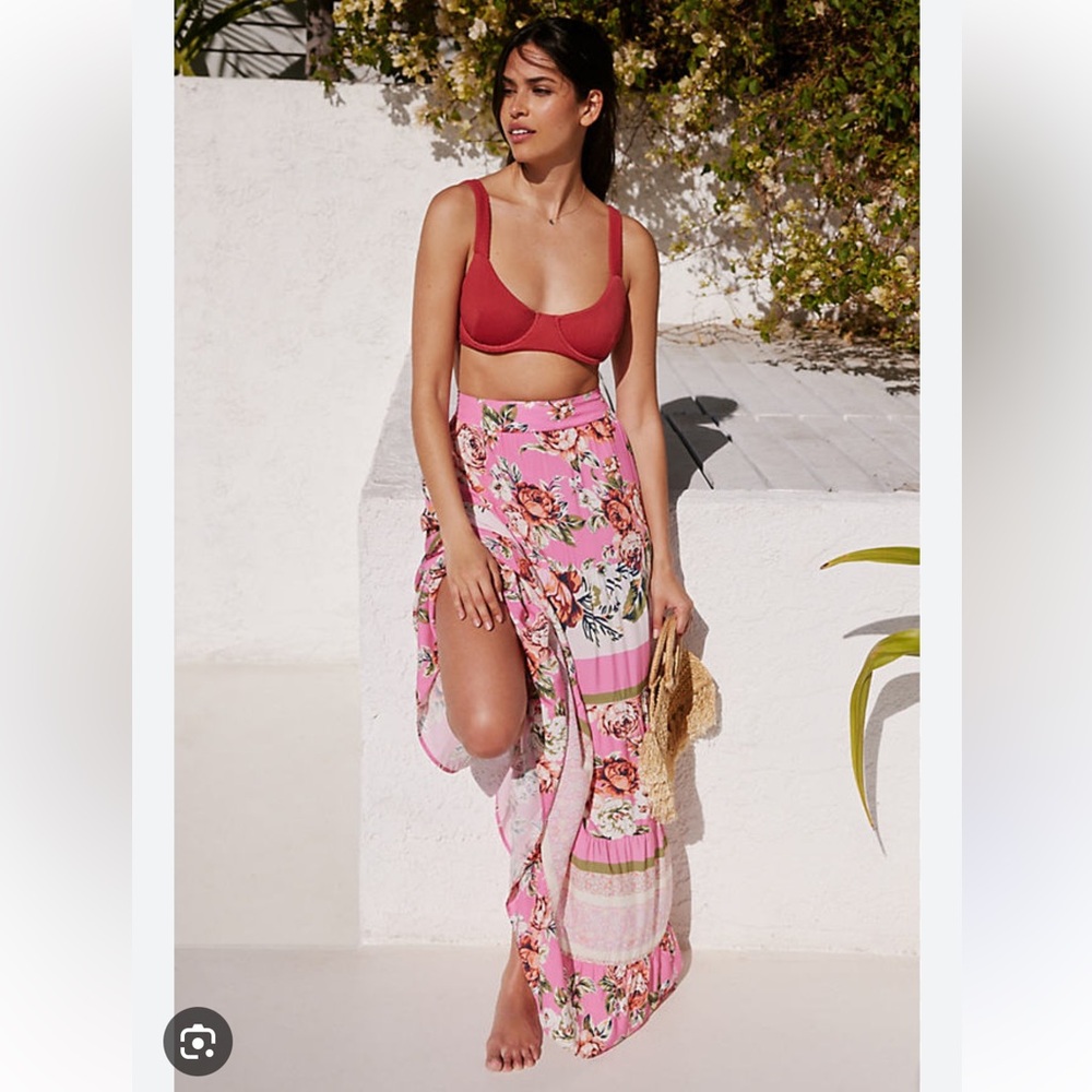 Maaji Vibrant Pink Floral Skirt